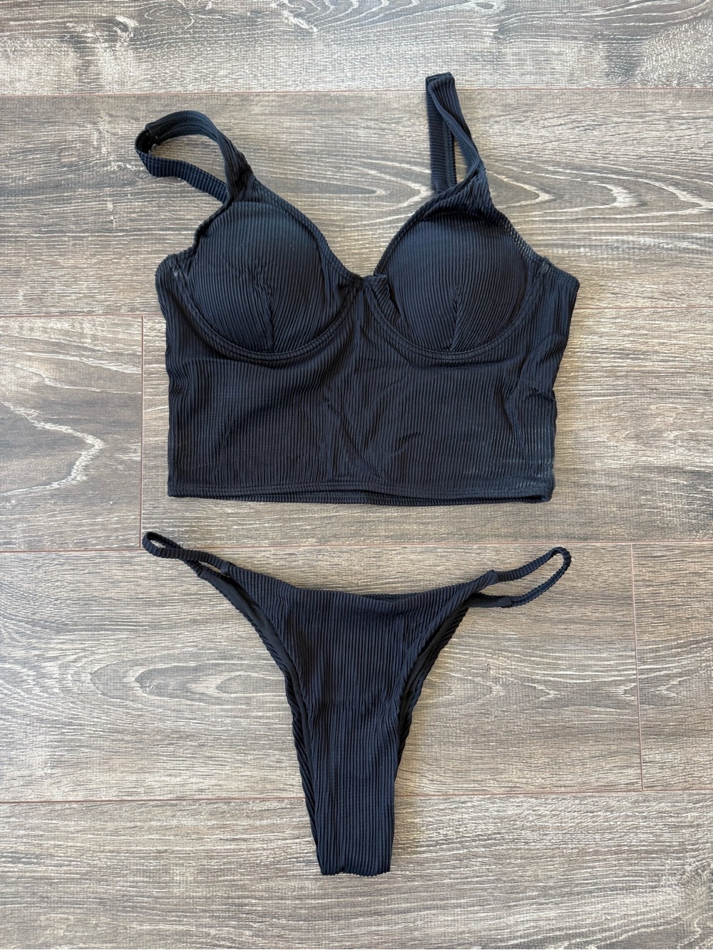 New Ribbed Bikini Tankini Set